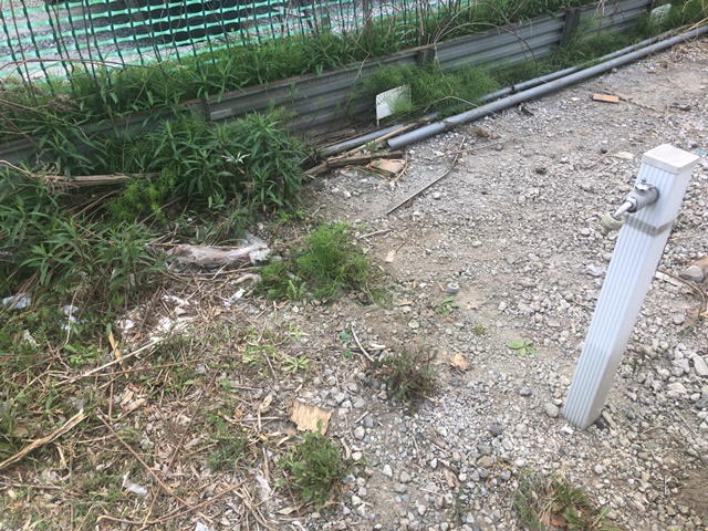 神奈川県横浜市港北区新羽町の短管パイプ撤去作業後の様子です。